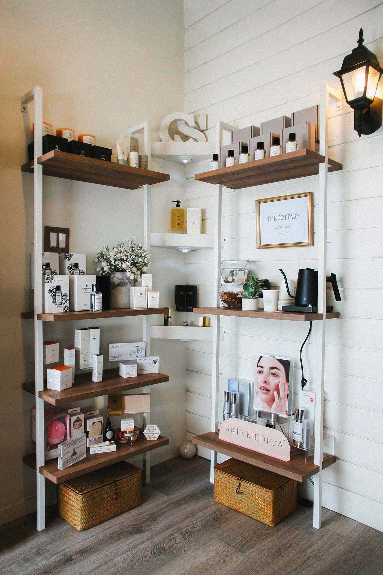 The Cottage Spa & Boutique uses and sells high end skincare products available for Bel Air