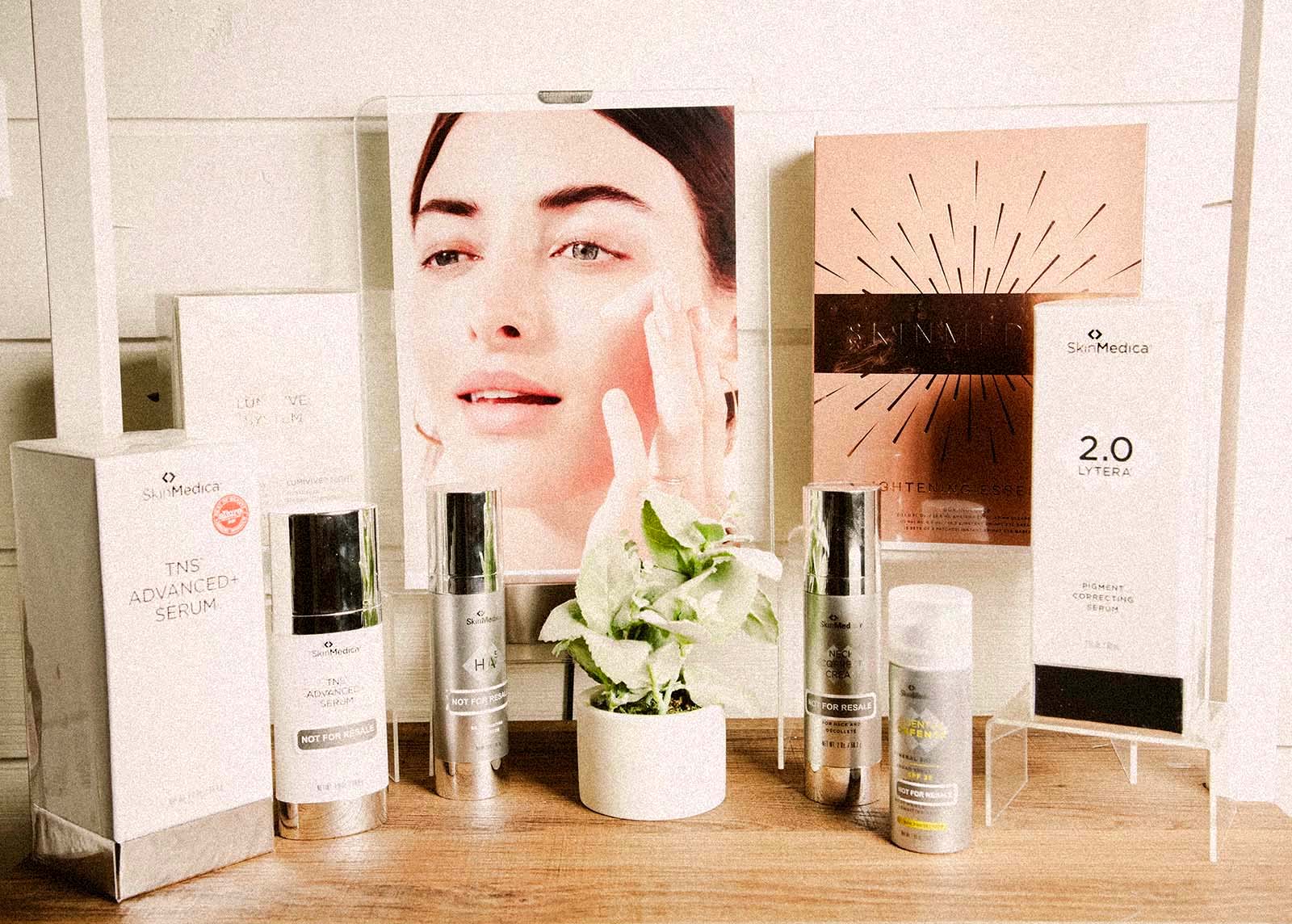 SkinMedica professional skincare products arranged for a luxurious spa treatment at The Cottage Spa, Pacific Palisades. Experience rejuvenated, radiant skin.